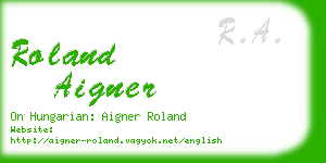 roland aigner business card